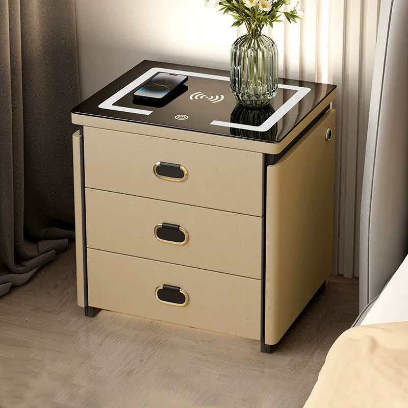Умная прикроватная тумбочка, сейф, беспроводная, универсальная, современная, многофункциональная, без датчика, простая подсветка