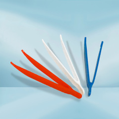 メーカー使い捨てプラスチックピンセット白色エルボ玩具ピンセット子供diyピンセット