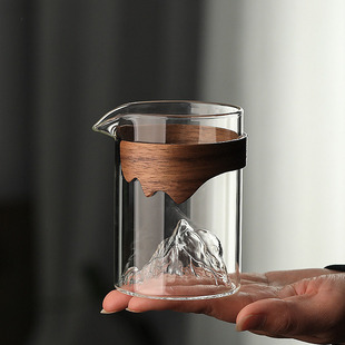 Guanshan glass large fair Cup household anti-scald tea dispenser thickened borosilicate tea cup male cup tea strainer suit