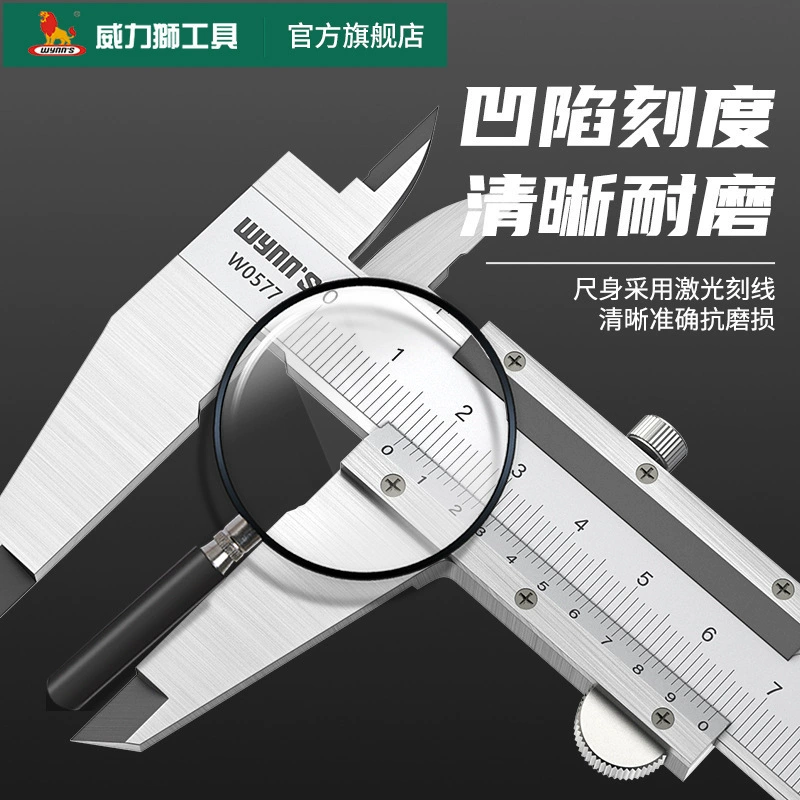 威力狮 Digital display vernier caliper high-precision inner diameter depth jewelry jade size measurement ruler W1575