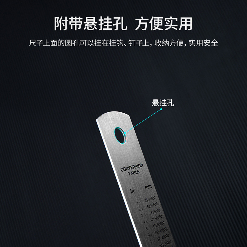 Deli stationery 8461 stainless steel ruler 15CM steel ruler drawing ruler measuring ruler scale steel ruler wholesale