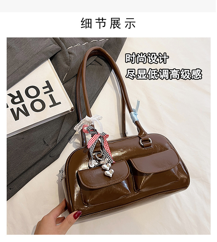 Yunzhen's same style Maillard commuter bag for women, Spring/Summer 2025, retro and versatile single-shoulder bag with large capacity undefined