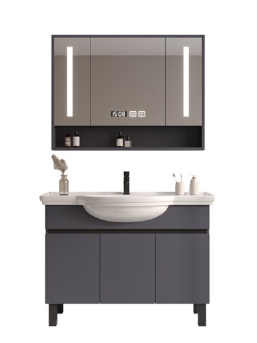 Big belly basin bathroom cabinet combination floor-standing simple light luxury wash basin cabinet washbasin basin integrated ceramic bathroom