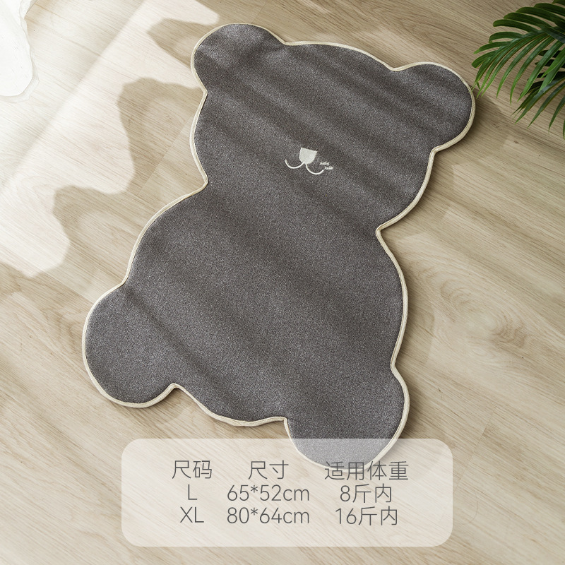 Estera del gato de piel antiadherente resistente a las manchas para dormir nido de gato de verano estera del piso del gato perro estera para dormir mascota cuatro estaciones de dibujos animados gato rascarse estera