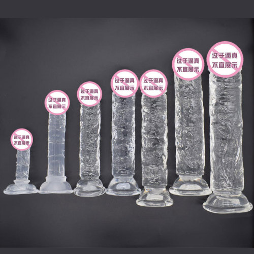 Crystal artificial penis, eggless straight penis, suction cup, male penis, female masturbation device, adult sex toys