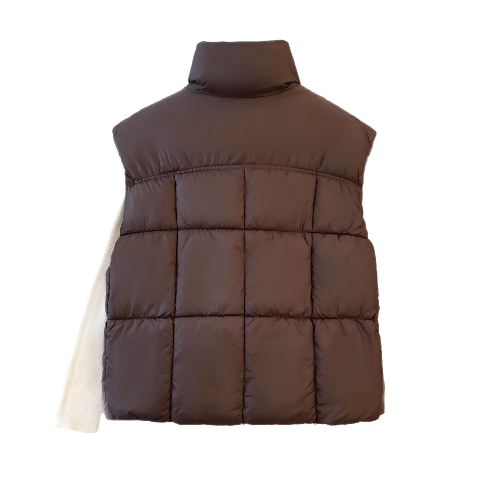 Armadillo de algodón para mujeres de vestir en el aire exterior en 2025, nuevo estilo coreano cuello vertical suelto plegado para vestir en el hombro corto de la marea de otoño y invierno
