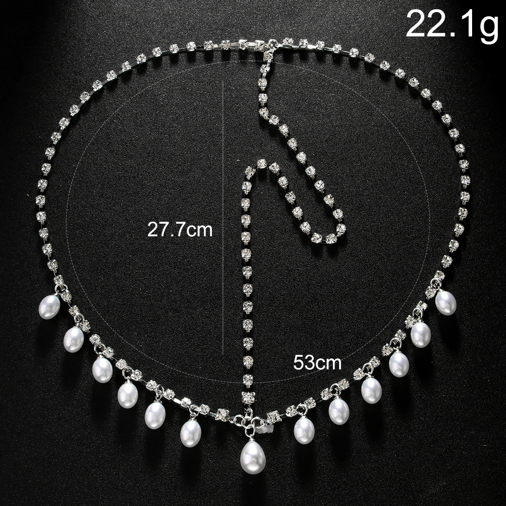 Temperamento europeo y americano bordilla perla banda de cabello moda simple tocado de diamante accesorios de moda para mujeres Headwear