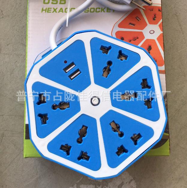 FUENTE Ventas directas de la fábrica de comercio exterior de exportación disco de fruta creativa con USB multi-función enchufe fila enchufe