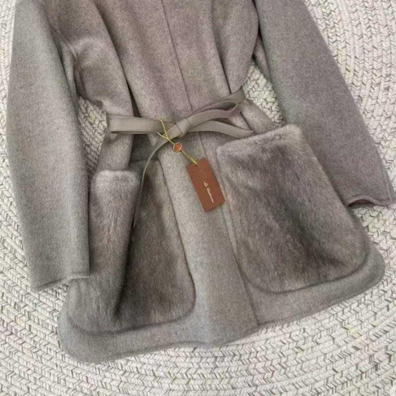 Cashmere fashionable jacket, accessory, wholesale