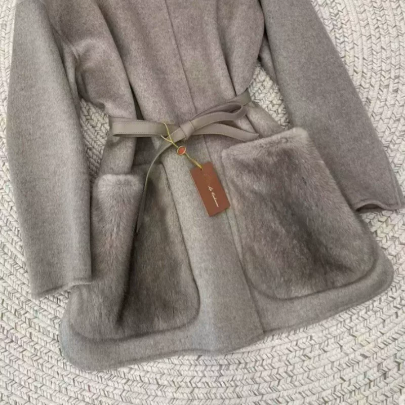 Cashmere fashionable jacket, accessory, wholesale