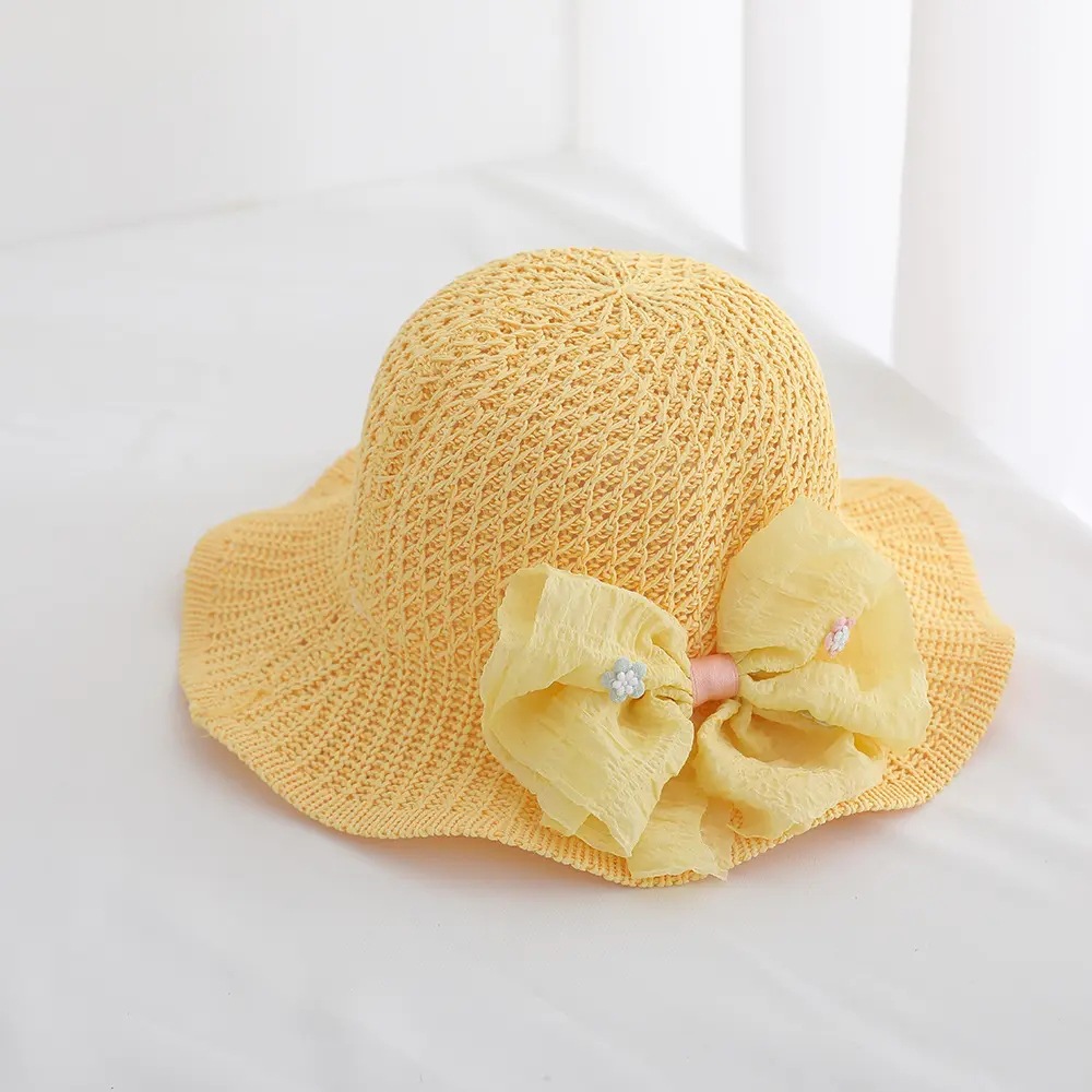 Sombrero para el sol para niños, sombrero grande para mujer, sombrero de paja con protección solar, sombrero de playa para niñas de verano, sombrero de sol para niñas de moda delgada