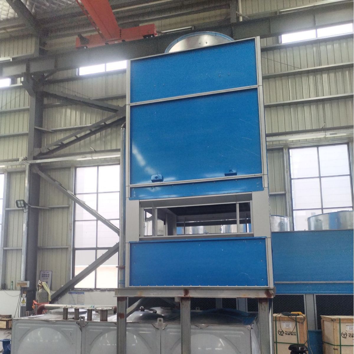 闭式逆流开式冷却塔150T快速降温空调压缩机组封闭式冷却塔工业