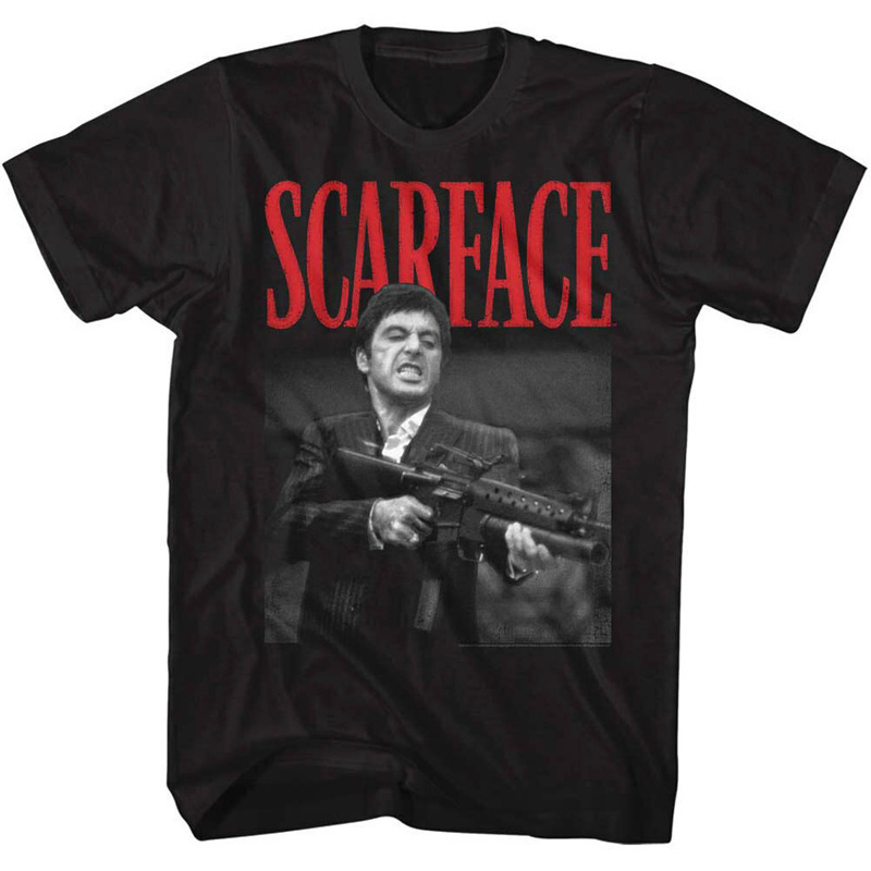 Scarface Al Pacino Movie Collaboration European and American Trendy Loose-Fit Men's T-Shirt