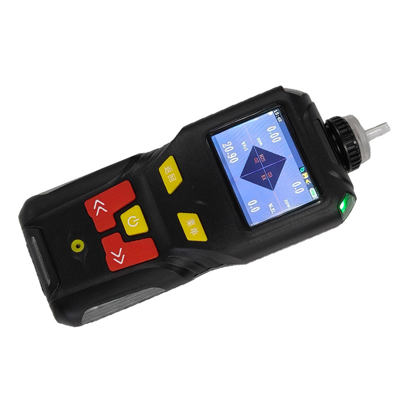 泵吸式四合一检测仪便携式氧气可燃气体浓度探测报警器