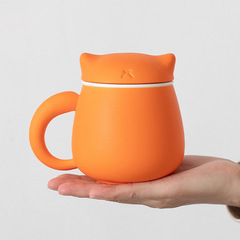 ティーカップ茶水分離ティーカップオフィス家庭用かわいい猫女性個人専用水カップ茶カップ