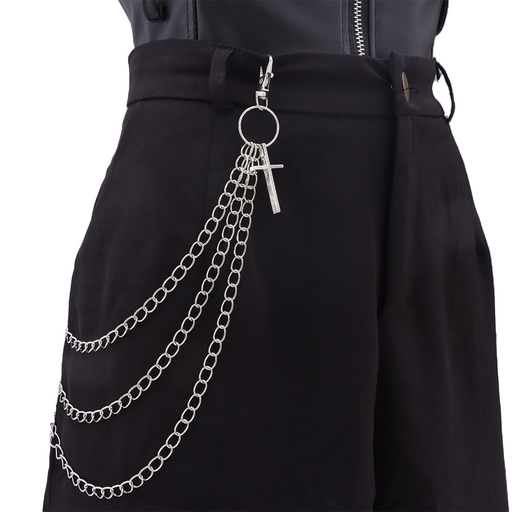 Minimalist High-End Feel Men's Personality Street Disco Pendant Cross Pants Chain Versatile Accessory_voghion.com