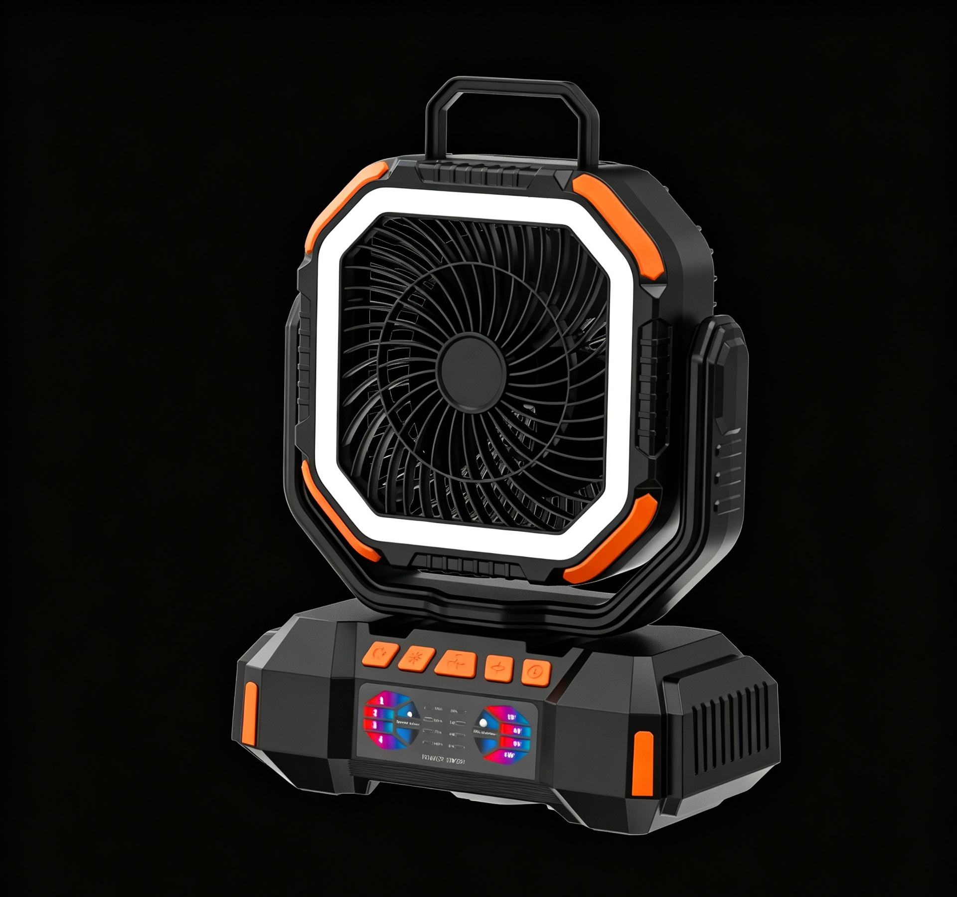 Ventilador de campamento al aire libre transfronterizo conveniente USB de carga inalámbrica control remoto gran ventilador de campamento de viento lámpara de pesca