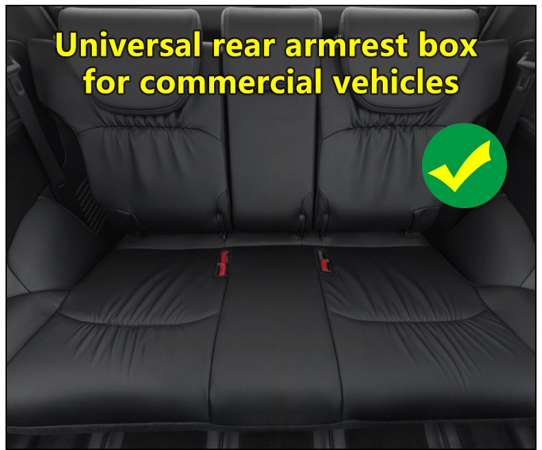 Universal Car Rear Armrest Box, Truck and Sedan Second-Row Armrest Box, Middle Storage Box, Rear Seat Modification Parts
