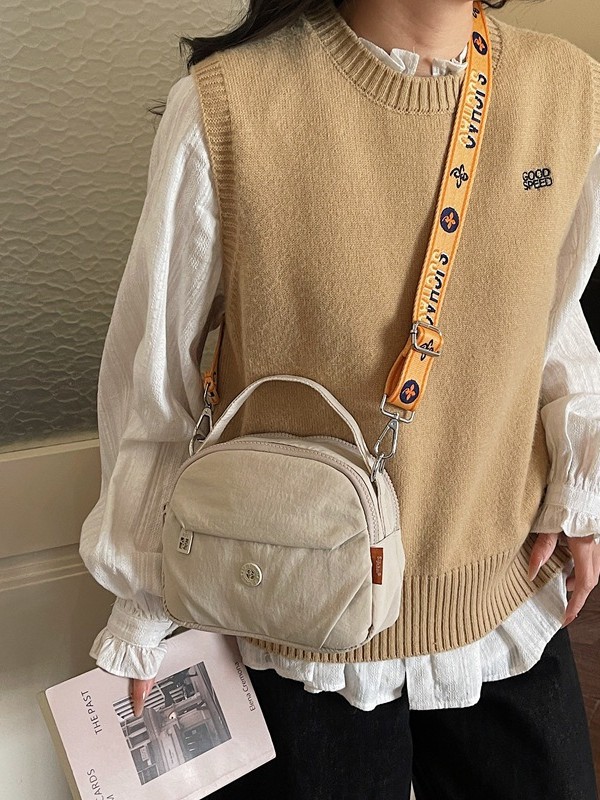 Bolso de moda coreano para mujeres 2026 nuevo bolso de nylon de moda, bolso casual de hombro ligero, bolso de mujer