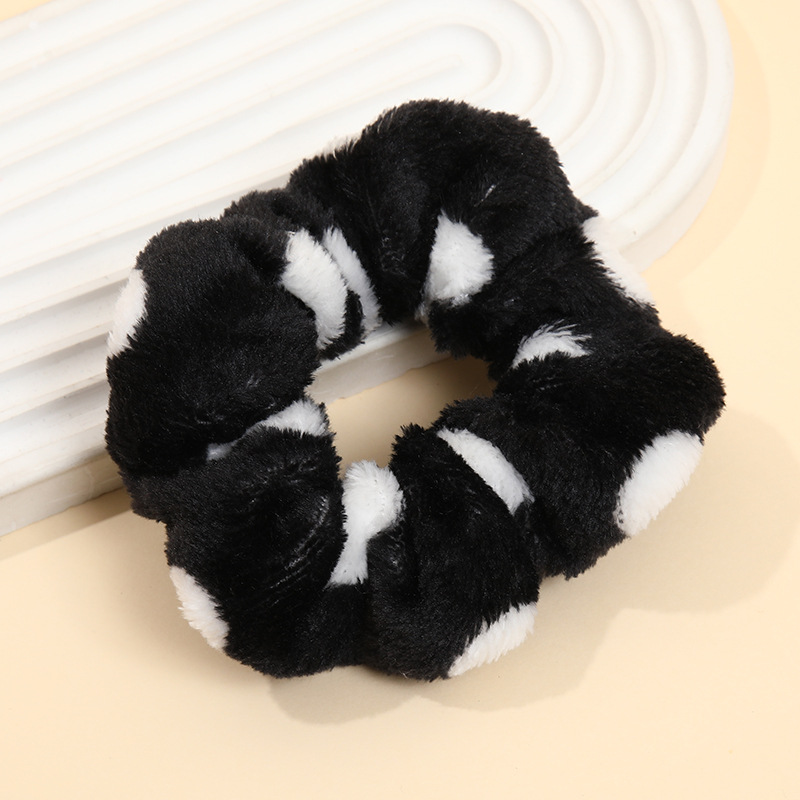 Punto de felpa, lazo para el cabello del intestino grueso, franela femenina, lazo para los intestinos de otoño e invierno, corbata de cola de caballo, banda de goma, cuerda para el cabello teñida, tocado de todo fósforo, accesorios para el cabello