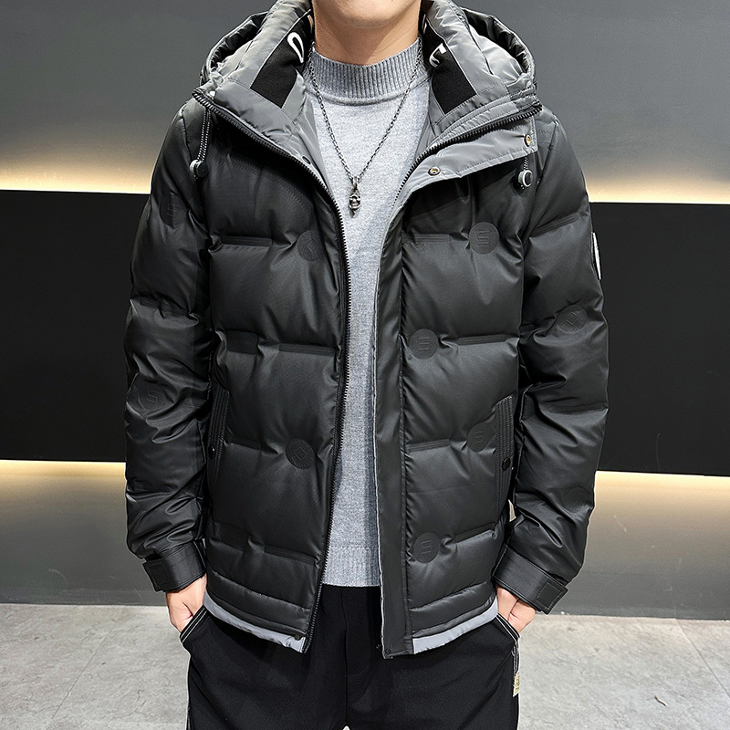 Winter 2025 New Men's Trendy down Jacket Hooded White Duck down Korean Version Thickened Trendy Brand Warm Trendy Coat