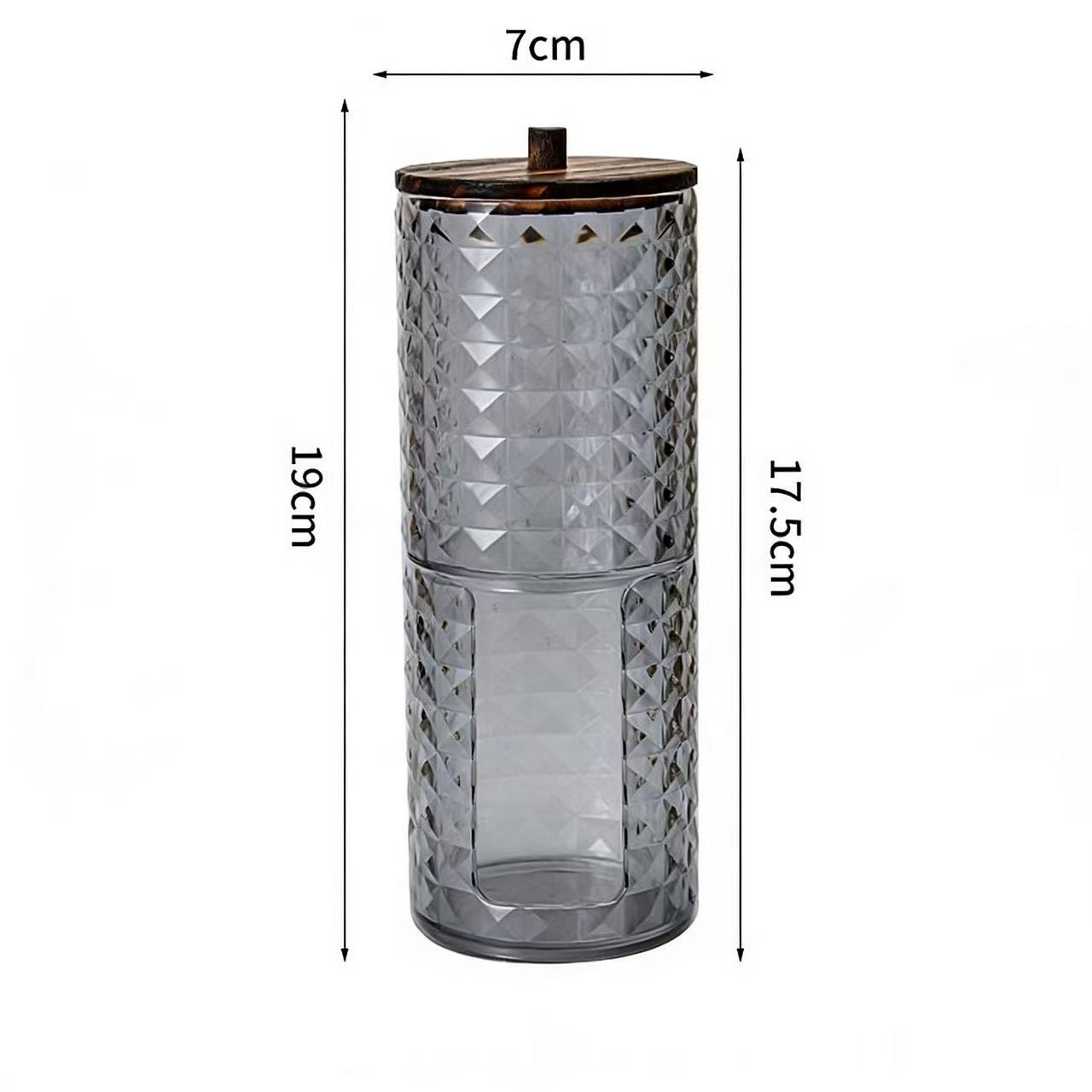 [Tienda de fábrica gris transparente] caja de almacenamiento de algodón acrílico se puede superponer portátil permeable a la ceniza para el almacenamiento de maquillaje doméstico