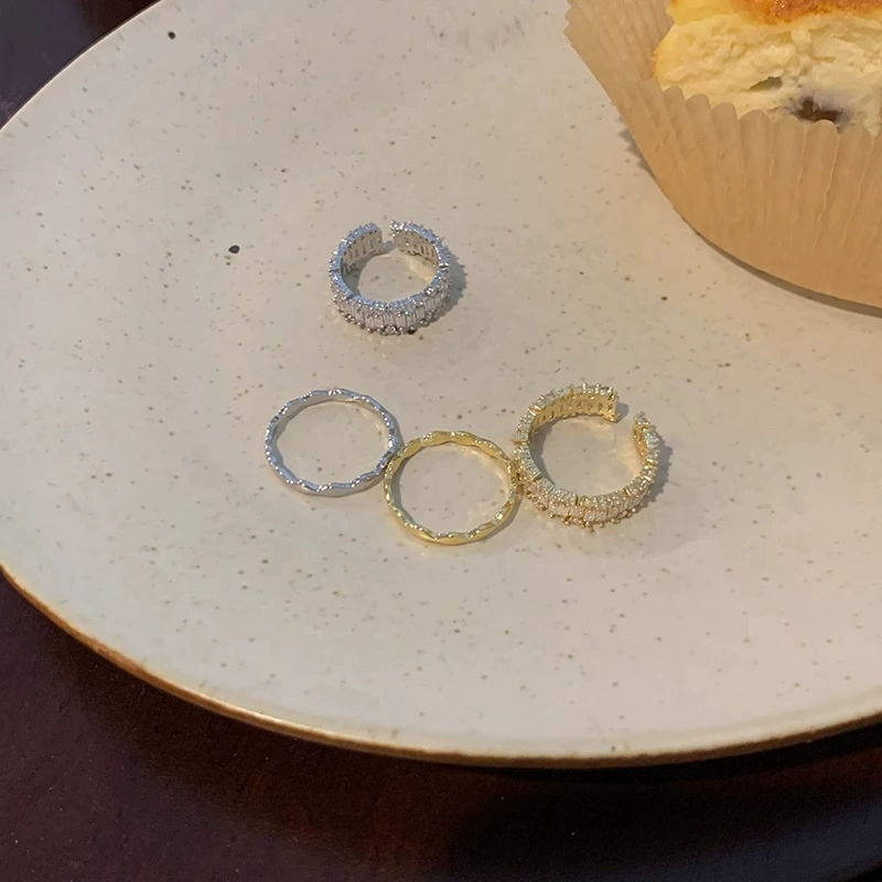 Одна размер zirconium, модное изысканное универсальное кольцо, стиль легкой роскоши, на указательном пальце