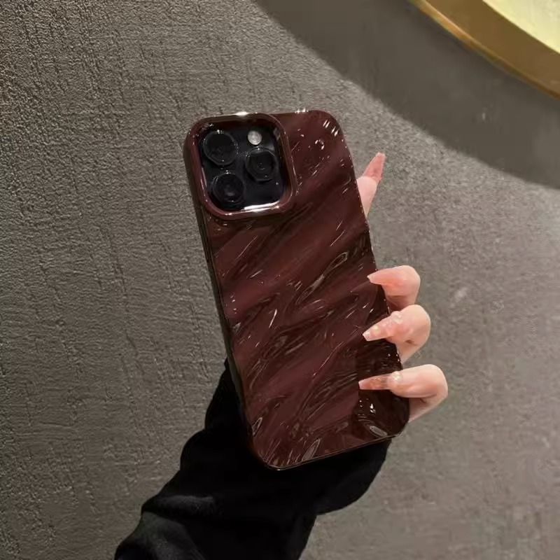 Phone Case With Electroplated Water Ripple For Iphone Models_voghion.com