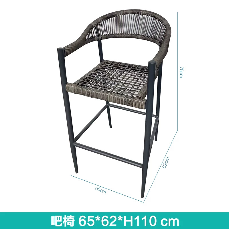 Mesa y silla al aire libre patio villa ocio balcón al aire libre silla de caña red impermeable protección solar jardín combinación de mesa y silla al aire libre