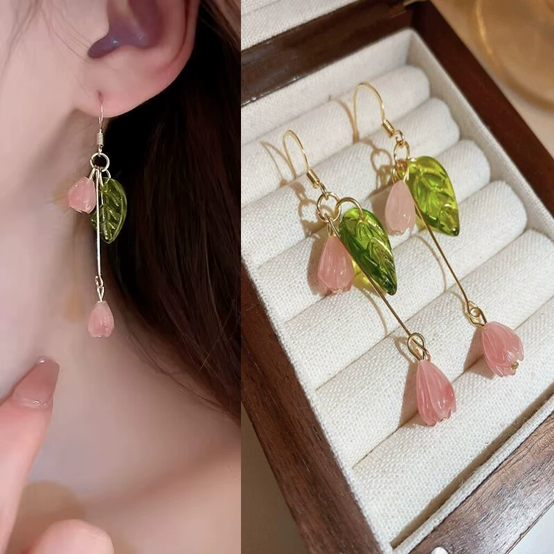 Серьги асимметричные с кисточкой, 925 серебро, игла, корейский стиль элегантный минимализм