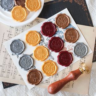 In-Stock Wax Seal Stickers Vintage Style Wax Stickers Wax Flakes Envelope Sealing Stickers Wax Seal Stickers Wax Seal Labels