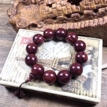 直播爆款沉水紫花梨2.0手串媲美海黄佛珠批发男士手饰品厂家货源