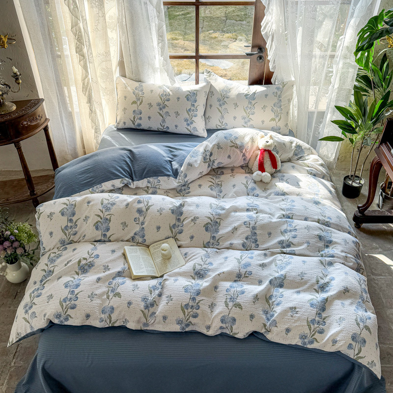 A类2025新款床上用品三件四件套纯棉床单被套罩4床笠学生宿舍四季