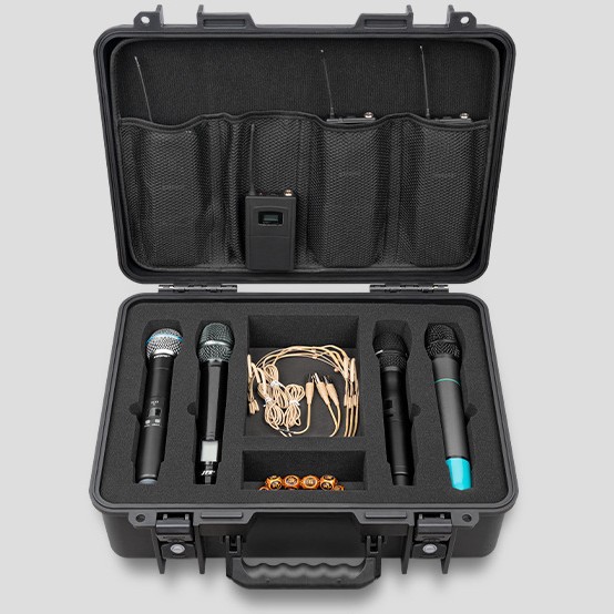 Customizable Pp Safety Waterproof Plastic Case That Can Hold Microphones, Waist Packs, Headsets, Power Supplies, and Other Stage Equipment