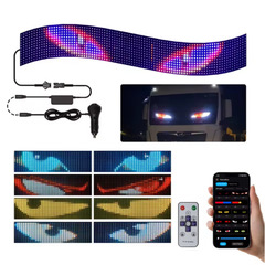 ホット販売トラック悪魔の目 LED 柔軟な広告スクリーンアプリリモコンライトトラックウィンドウ 12-24V ダイナミックな雰囲気ライト