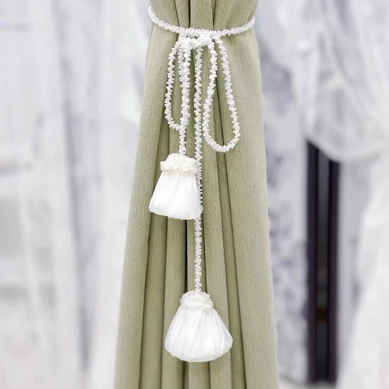 Curtain Strap Simple Modern Solid Color Champagne Bead Gauze Curtain Strap Strap Strap Strap Strap Strap