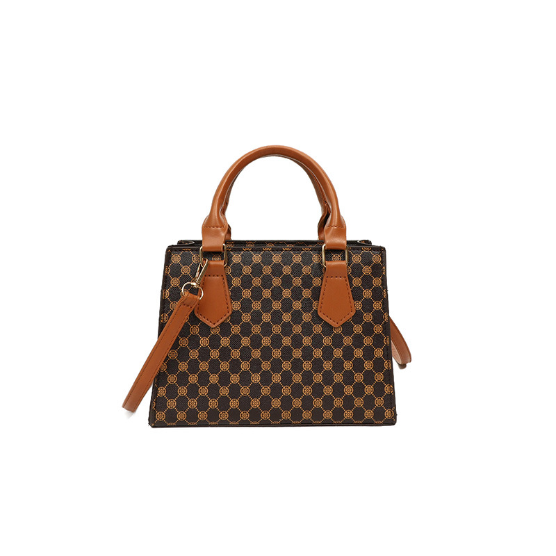 Bolso tote con estampado retro de PU para uso diario