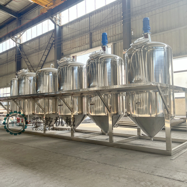 食用油精炼设备 棉籽油炼制设备 大型葵花籽油生产线 全套炼油机