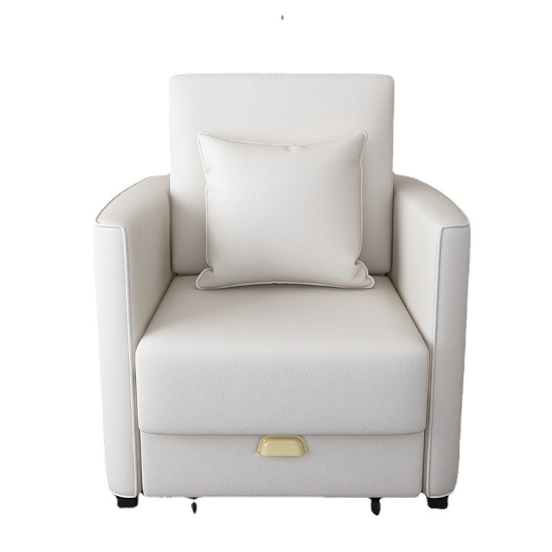 Almacenamiento plegable multifuncional de una sola persona balcón sofá cama de almuerzo tecnología tela de cuero silla de acompañamiento médico