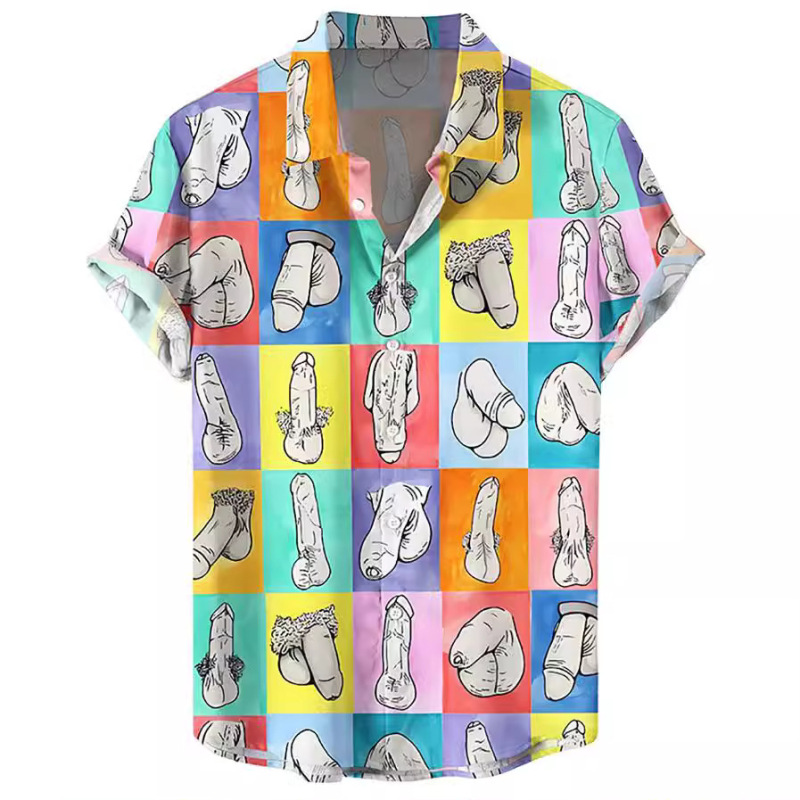 2024 European and American Fashion Street Men's Short Sleeve Shirt 2024 European and American Fashion Street Men's Short Sleeve Shirt