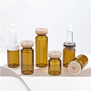 2-30ml Brown Light-Proof Bayonet Vial 5 10ml Brown Freeze-Dried Powder Medical Beauty Repackaged Original Solution Glass Ampoule