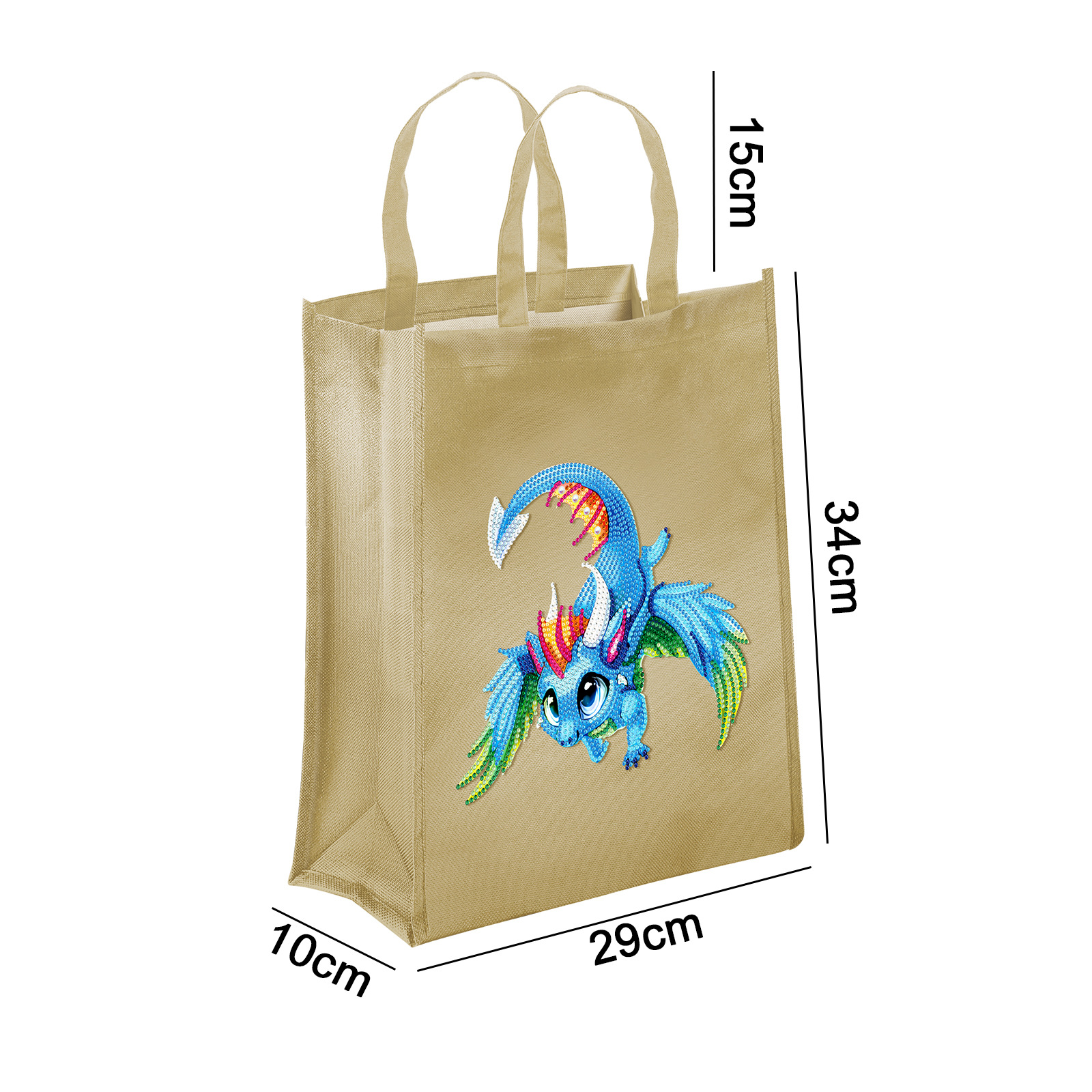 Diamante pintura perimetral DIY pintura caliente bolsa de protección del medio ambiente puntuación de perforación manual bordado cruzado Oxford tela bolsa de mano distribuible