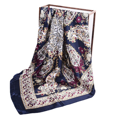  spring new cashew 90*90 large square scarf silk scarf wholesale retro women's scarf
