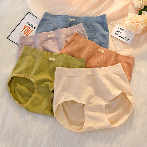 Large size autumn and winter new high-waisted women's underwear, belly-lifting and hip-lifting, breathable, traceless, antibacterial, pure cotton crotch girls' briefs
