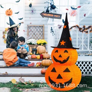 50 lights 3 feet HALLOWEEN pumpkin Folding Lantern lifting cloth HALLOWEEN indoor outdoor small warehouse packaging