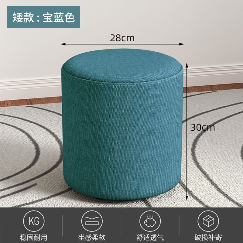 布製の小さなスツール、家庭用の低いスツール、ファッショナブルな丸いスツール、シンプルなリビングルームのソファ、靴交換用のスツール、クリエイティブなブロック|undefined
