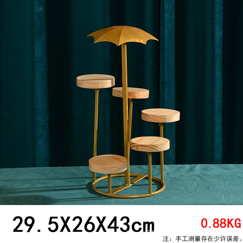 Tableta de madera para té de la tarde, mesa de comida fría, mesa de postres de boda, estante de exhibición, accesorios decorativos, estante de pastel image 12
