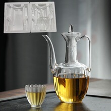 跨境珍珠棉透明加厚仿宋茶壶高硼硅玻璃简约家用可电陶炉加热茶壶