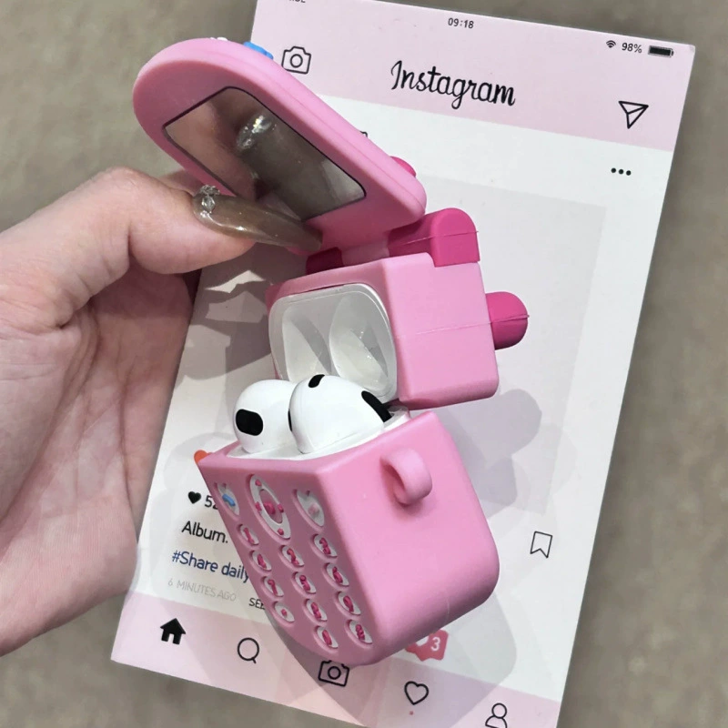 Hello Kitty, складные совместимые наушники Pro, зеркальный эффект, Bluetooth, 2