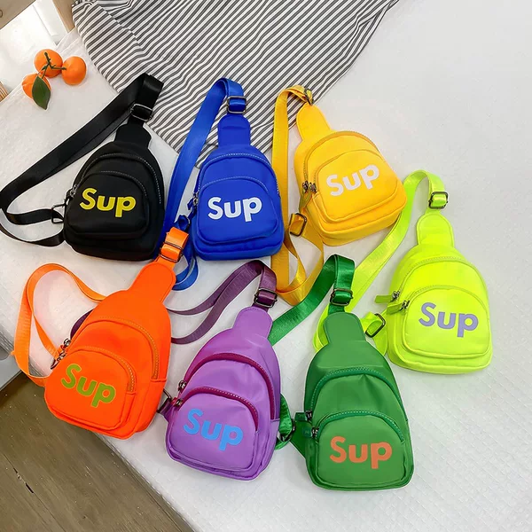 Children's Chest Bag, Boy's Handsome Korean Style Crossbody Bag, Casual and Versatile Girl's Waist Bag, Baby Fashion Coin Shoulder Bag
